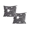 Povlaky na polštář NOČNÍ OBLOHA šedé s hvězdným vzorem – 2 ks
