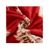 Hřejivé povlečení mikroplyš GOLD CHRISTMAS červené se zimním vzorem