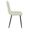 Krémová jídelní židle LIBRA s černými nohami