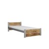 Postel IKAROS DOUBLE 90 x 200 cm, dub artisan/šedá