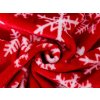 Vánoční deka FROSTY FLAKES červená ideální na gauč i postel