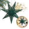 Vánoční papírová hvězda STARLET DELUXE zelená 35 cm na zavěšení