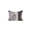 Povlak na polštář z mikrovlákna TIRSO 70x90 cm šedo-bílý s motivem srdce a peříček