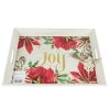 Podnos CHRISTMAS s barevným rámečkem – Santa, stromeček, Joy