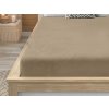 Hnědé prostěradlo mikroplyš SOFT 90x200 cm na jednolůžko