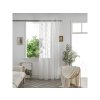 Elegantní bílý závěs VINTORA 140x250 cm se vzorem lístků