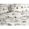 Barevné povlečení WINTER WHISPER z bavlny s motivem lesa
