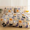 Elegantní povlečení mikroplyš PURRSLEEP béžové s roztomilými kočičkami