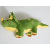 Měkoučký zelený dinosaurus s dekou schovanou uvnitř