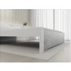 Designová postel IKAROS 160 x 200 cm beton/bílá s pevnou konstrukcí