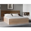 Moderní postel BELLA 160 x 200 cm, dub sonoma do ložnice
