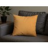 Povlak na polštář MUSSARI hořčicový z jemného mušelínu 45x45 cm