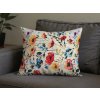 Povlak na polštář FLOREEN 50x70 cm krémový s barevnými květy