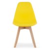 Designová žlutá židle KITO s pohodlným sedákem a dřevěnými nohami