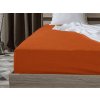 Jersey prostěradlo s lycrou tmavě oranžové 90 x 200 cm na jednolůžko