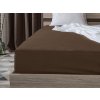 Jersey prostěradlo s lycrou tmavě hnědé 90 × 200 cm – elegantní a praktické