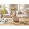 Barevný dřevěný velikonoční zajíc MOSAIC BUN 15 cm pro jarní dekoraci