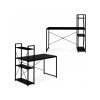 Psací stůl s regálem LOFTY 120x60 cm, černý se stabilní konstrukcí