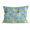 Povlak na polštář z mikrovlákna SPRING TWEET 70x90 cm, barevný s motivem ptáčků