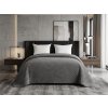 Elegantní Sametový přehoz na postel ASTRALIA, šedý pro moderní ložnici