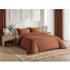 Bavlněné povlečení CALMORA hnědé pro moderní ložnici