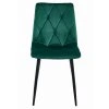 Elegantní tmavě zelená sametová židle LIBRA pro moderní interiéry