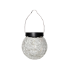 Skleněná solární lucerna GLORY 13 cm s LED světýlky