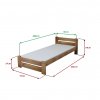 Postel Laura 90x200 cm, dub