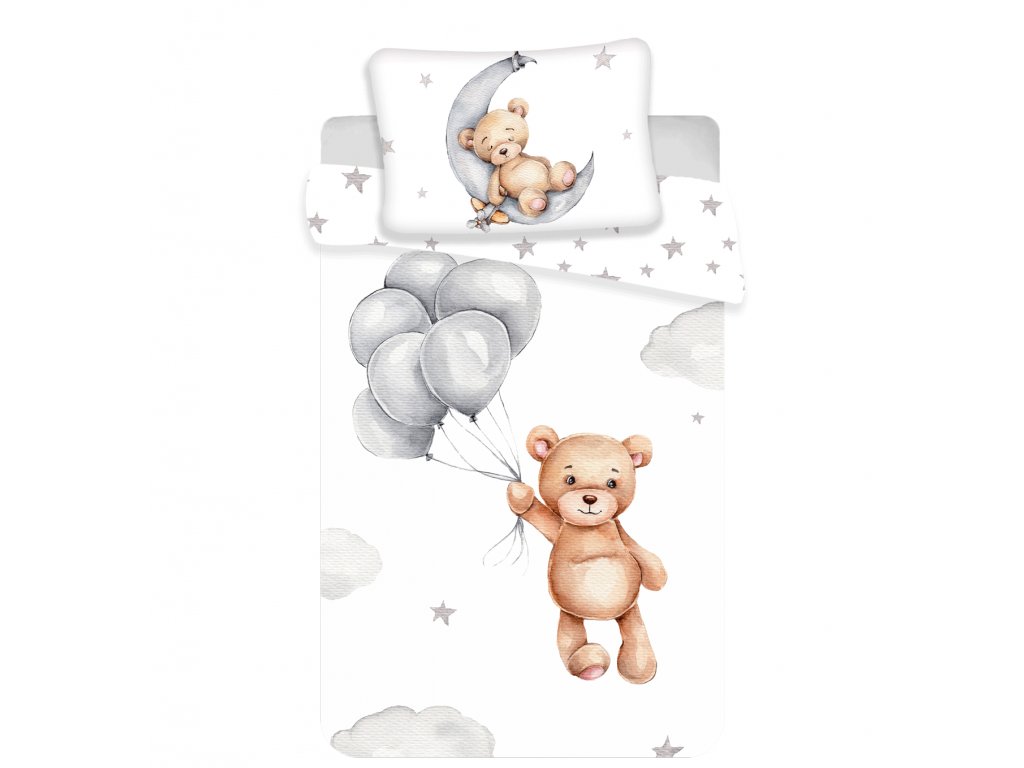 Povlečení do postýlky 100x135 + 40x60 cm - Medvídek 02 baby