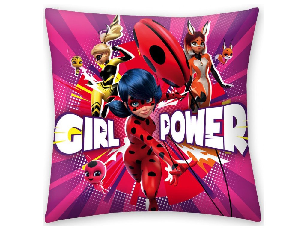 miraculous cushion girl power 40 x 40 cm polyester