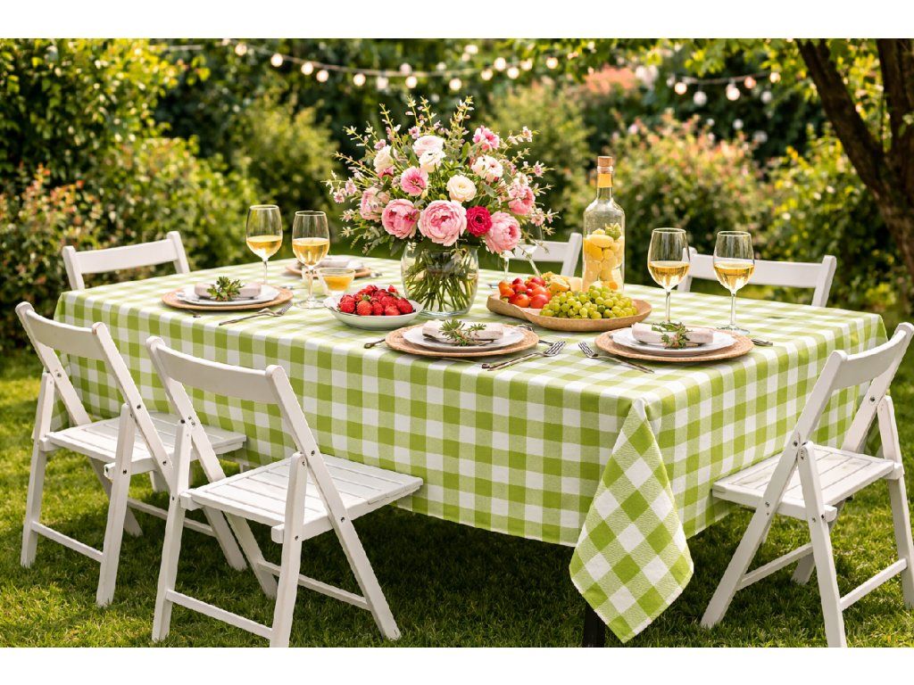 Bavlněný ubrus 150x250 cm WOW Spring - Spring Evergreen