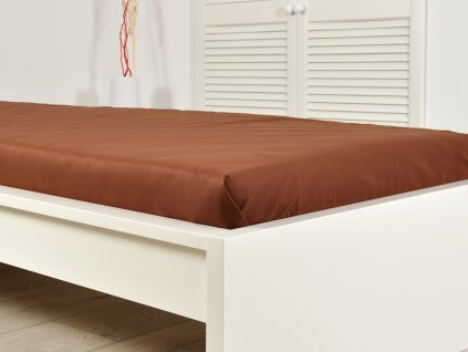 Froté prostěradla - Prostěradlo Froté PERFECT 140-160x200 cm – Tmavá hnědá Froté prostěradla - Prostěradlo Froté PERFECT 140-160x200 cm – Tmavá hnědá