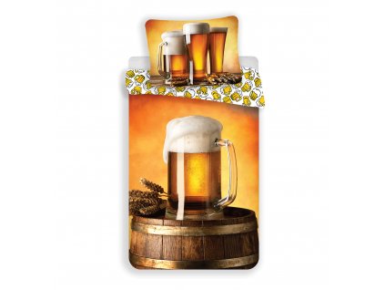 11810 bavlnene povleceni 3d fototisk se zipem 140x200 70x90 pivo