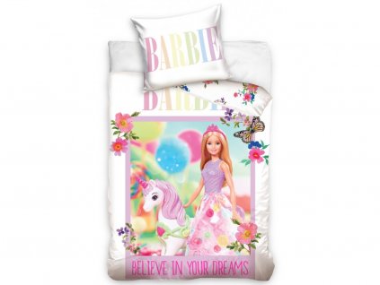 TipTrade - Povlečení do postýlky 100x135 + 40x60 cm - Barbie a jednorožec TipTrade - Povlečení do postýlky 100x135 + 40x60 cm - Barbie a jednorožec