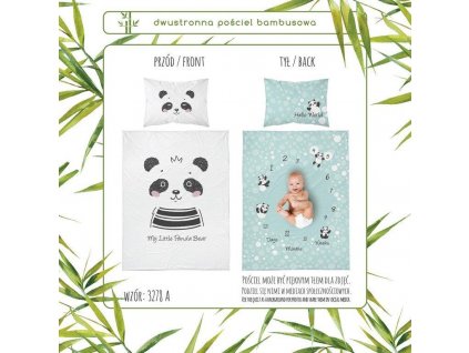 Detexpol - Bambusové povlečení do postýlky My Little Panda Bear tyrkysové 90x120 cm + 40x60 cm Detexpol - Bambusové povlečení do postýlky My Little Panda Bear tyrkysové 90x120 cm + 40x60 cm