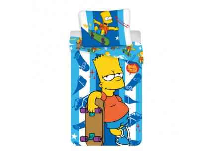 3D fototisk - Bavlněné povlečení 140x200 + 70x90 cm - The Simpsons Bart Skater 3D fototisk - Bavlněné povlečení 140x200 + 70x90 cm - The Simpsons Bart Skater