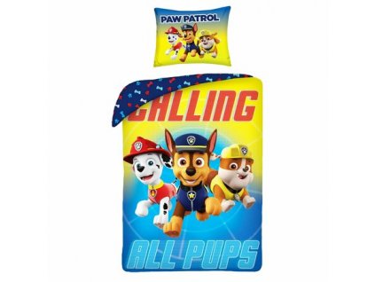 Detske bavlnene povleceni Paw Patrol Calling All Pups 140 x 200 cm 70 x 90 cm