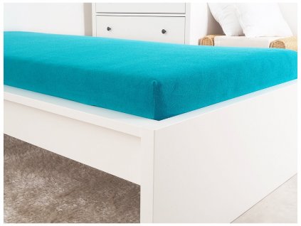 Froté prostěradla - Prostěradlo Froté PERFECT 140-160x200 cm - Modrý tyrkys Froté prostěradla - Prostěradlo Froté PERFECT 140-160x200 cm - Modrý tyrkys