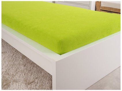 Froté prostěradla - Prostěradlo Froté PERFECT 140-160x200 cm – Svítivá zelená Froté prostěradla - Prostěradlo Froté PERFECT 140-160x200 cm – Svítivá zelená