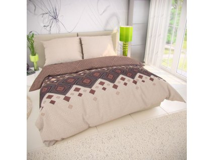 Kvalitex - Francouzské bavlněné povlečení 200x200 + 70x90 cm - Coffee béžové Kvalitex - Francouzské bavlněné povlečení 200x200 + 70x90 cm - Coffee béžové