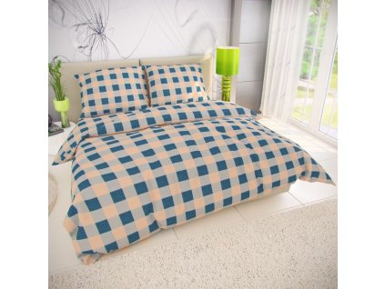 Kvalitex - Flanelové povlečení 140x200 + 70x90 cm - Lima modrá Kvalitex - Flanelové povlečení 140x200 + 70x90 cm - Lima modrá