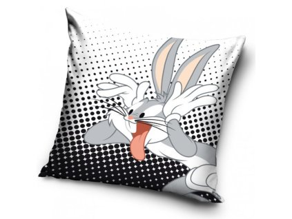 34868 detsky polstarek kralik bugs bunny cerno bily 40x40 cm
