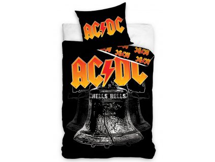 Bavlněné povlečení - Bavlněné povlečení 140x200 + 70x90 cm - AC/DC Hells Bells Bavlněné povlečení - Bavlněné povlečení 140x200 + 70x90 cm - AC/DC Hells Bells