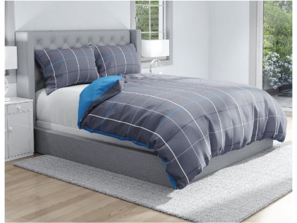 34811 1 bavlnene povleceni kari modrosede bedtex