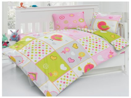 Zip - Povlečení do postýlky 100x135 + 40x60 cm - Ptáčci Zip - Povlečení do postýlky 100x135 + 40x60 cm - Ptáčci