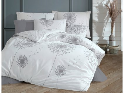 Bavlněné povlečení - Bavlněné povlečení 140x200 + 70x90 cm - Pampelišky šedé Bavlněné povlečení - Bavlněné povlečení 140x200 + 70x90 cm - Pampelišky šedé