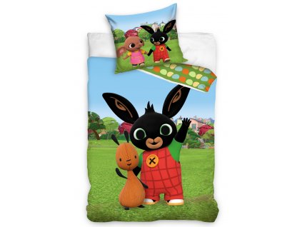 Dětské povlečení - Bavlněné povlečení 100x135 + 40x60 cm - Zajíček Bing a Flop na procházce Dětské povlečení - Bavlněné povlečení 100x135 + 40x60 cm - Zajíček Bing a Flop na procházce