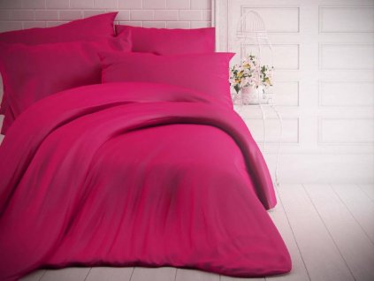 Zip - Jednobarevné bavlněné povlečení 140x200 + 70x90cm - Purpurové Zip - Jednobarevné bavlněné povlečení 140x200 + 70x90cm - Purpurové