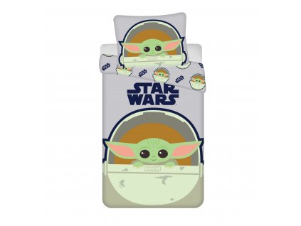 Zip - Bavlněné povlečení 140x200 + 70x90 cm - Star Wars BABY YODA Zip - Bavlněné povlečení 140x200 + 70x90 cm - Star Wars BABY YODA