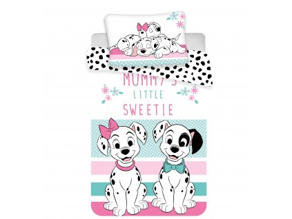 Povlečení do postýlky 100x135 + 40x60 cm - 101 dalmatinů